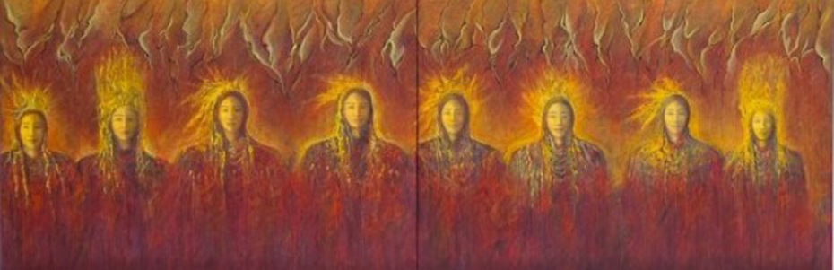 painting of blackfoot women